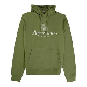 Aquascutum Mens Active Big Logo Hoodie / Green